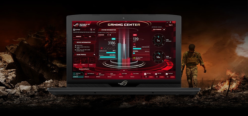 Rog gaming center не видит видеокарту